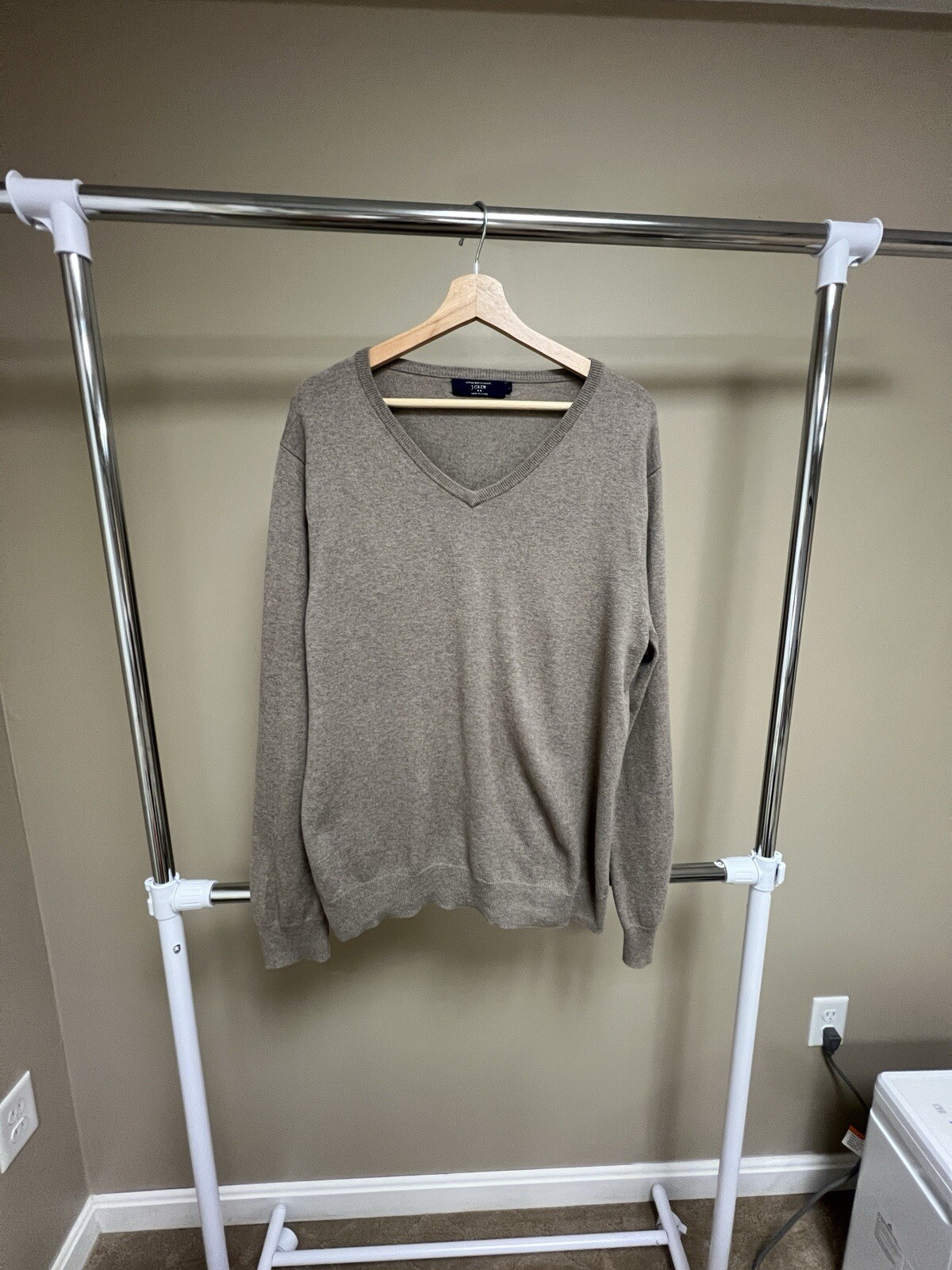 J. Crew Vintage Cashmere Cotton Blend Sweater V Neck Women’s Large