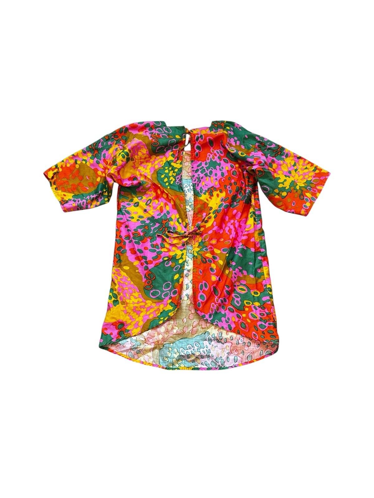 Takahashi Everglaze Minicare Vintage Tunic Open Twiggy Psychedelic Retro GoGo
