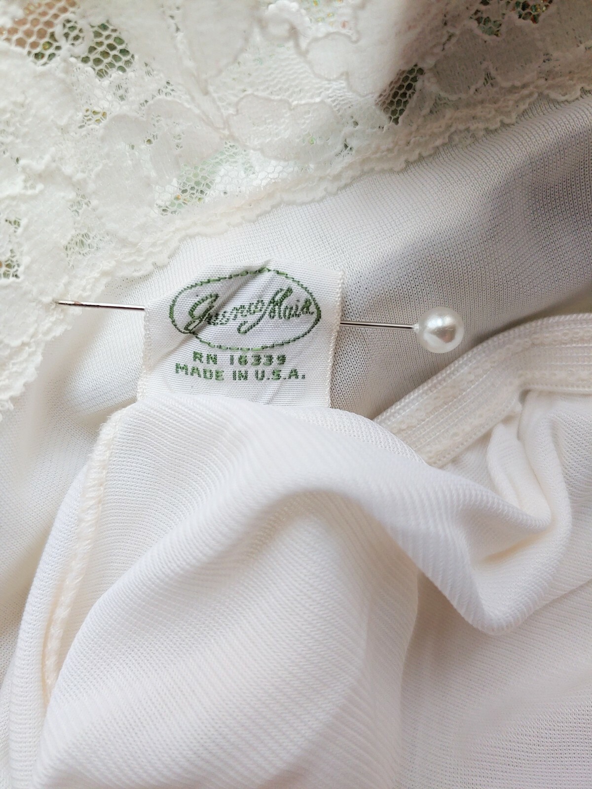 Vintage GREENCO MAID 1/2 SLIP Long 35 1/2″ and Sexy Silky NYLON TRICO Sz 6 Med