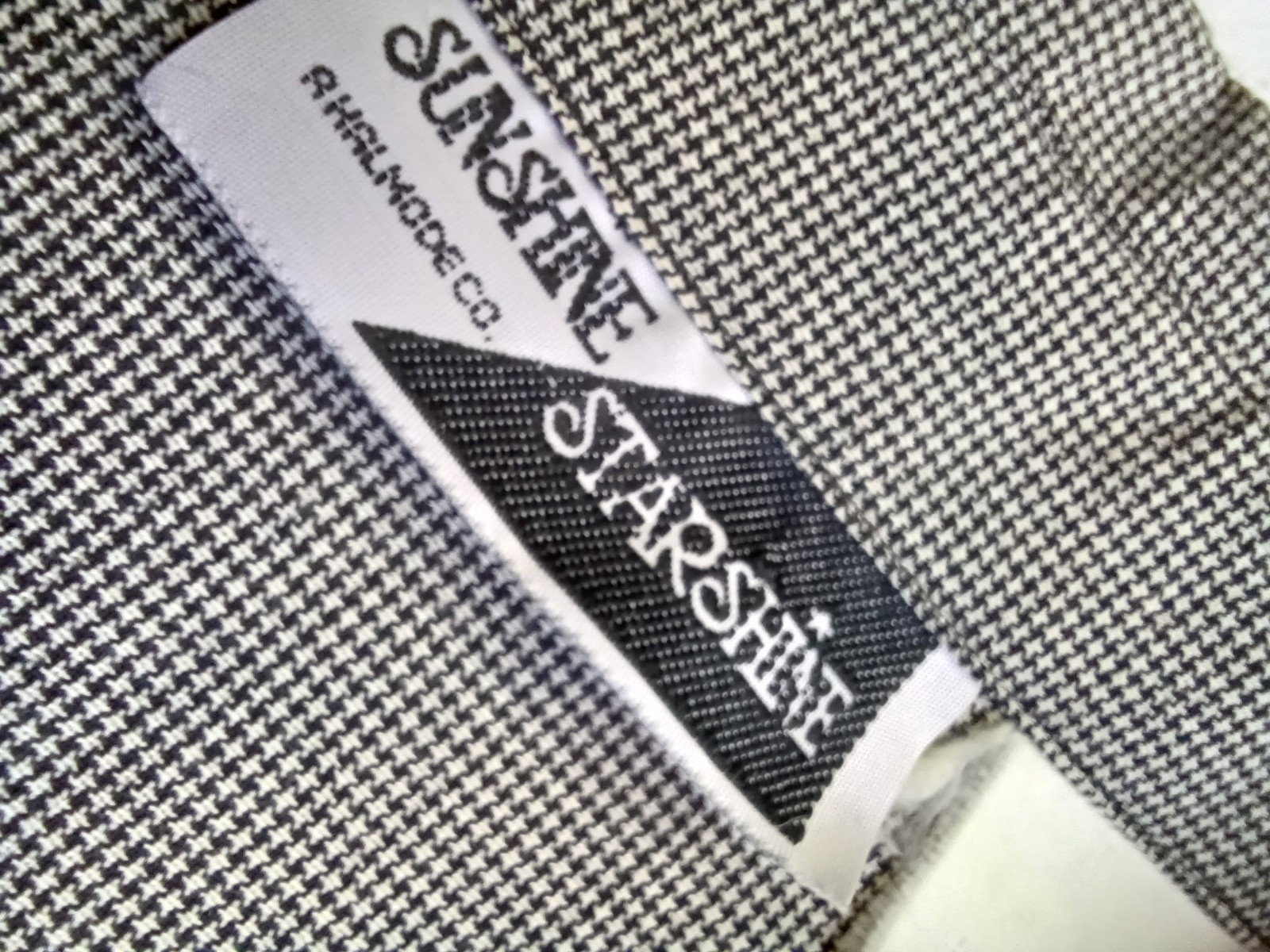 Sunshine Starshine Vintage Xl 80s/90s Maxi Tie Back Dress black and white check