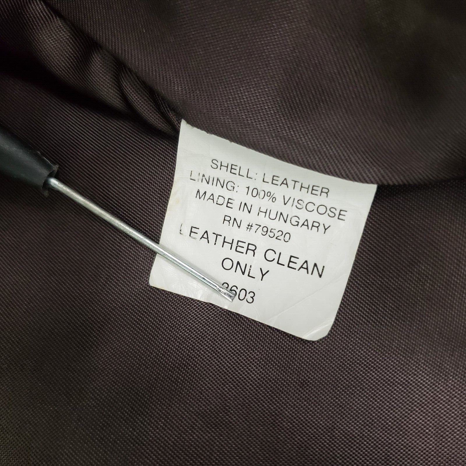 VTG ANONYMOUS Womens Size Medium Leather Shawl Collar Chore Barn Coat Jacket