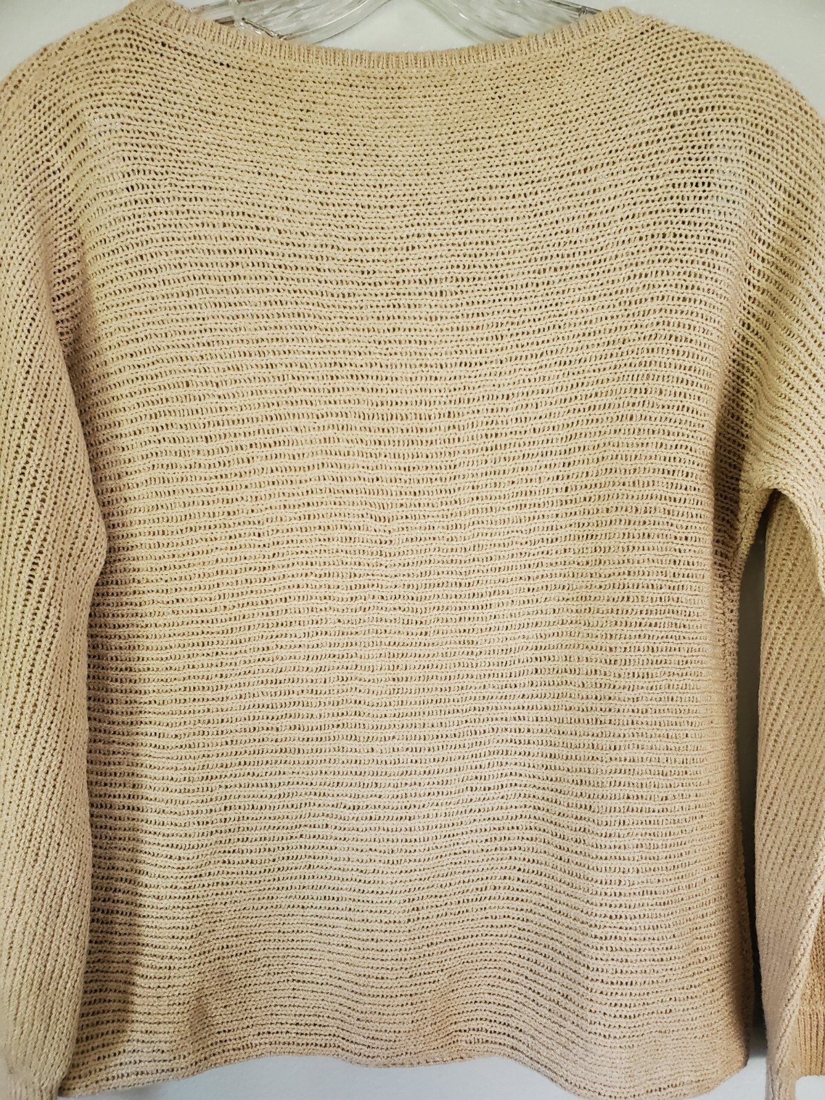 Vintage Dana Hogan Knitted Set Sweater Top & Skirt Tan Size S/M