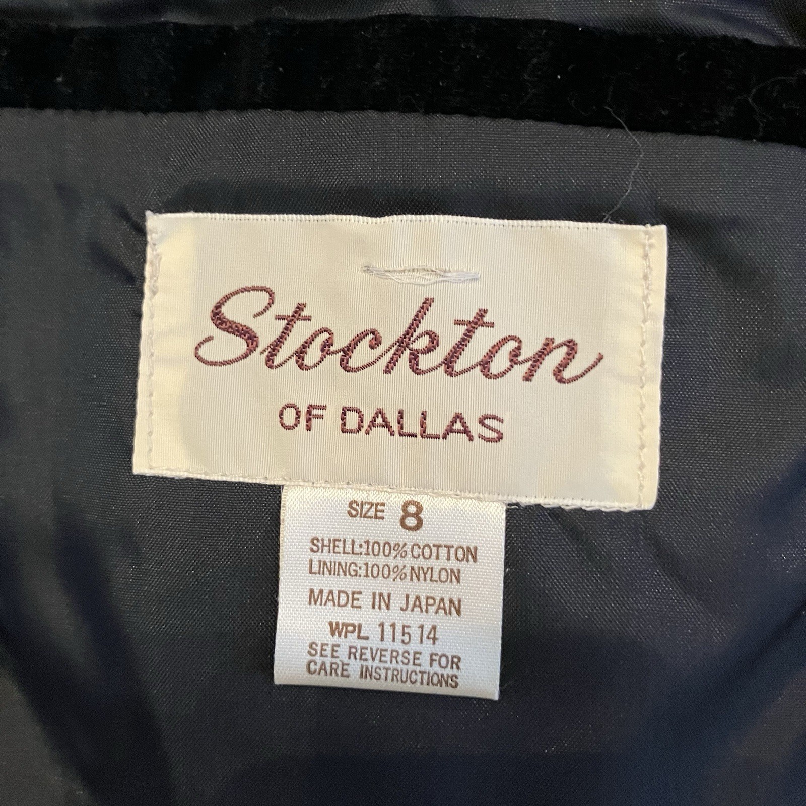 Vintage 1960’s Stockton Of Dallas Ladies Black Velvet Blazer Sz 8