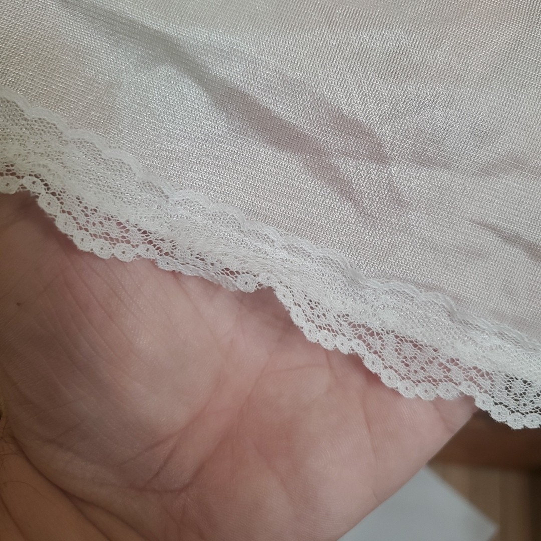 Her Majesty Size 10 Slip Dress Women White Lace Trim Vintage Intimate Lingerie