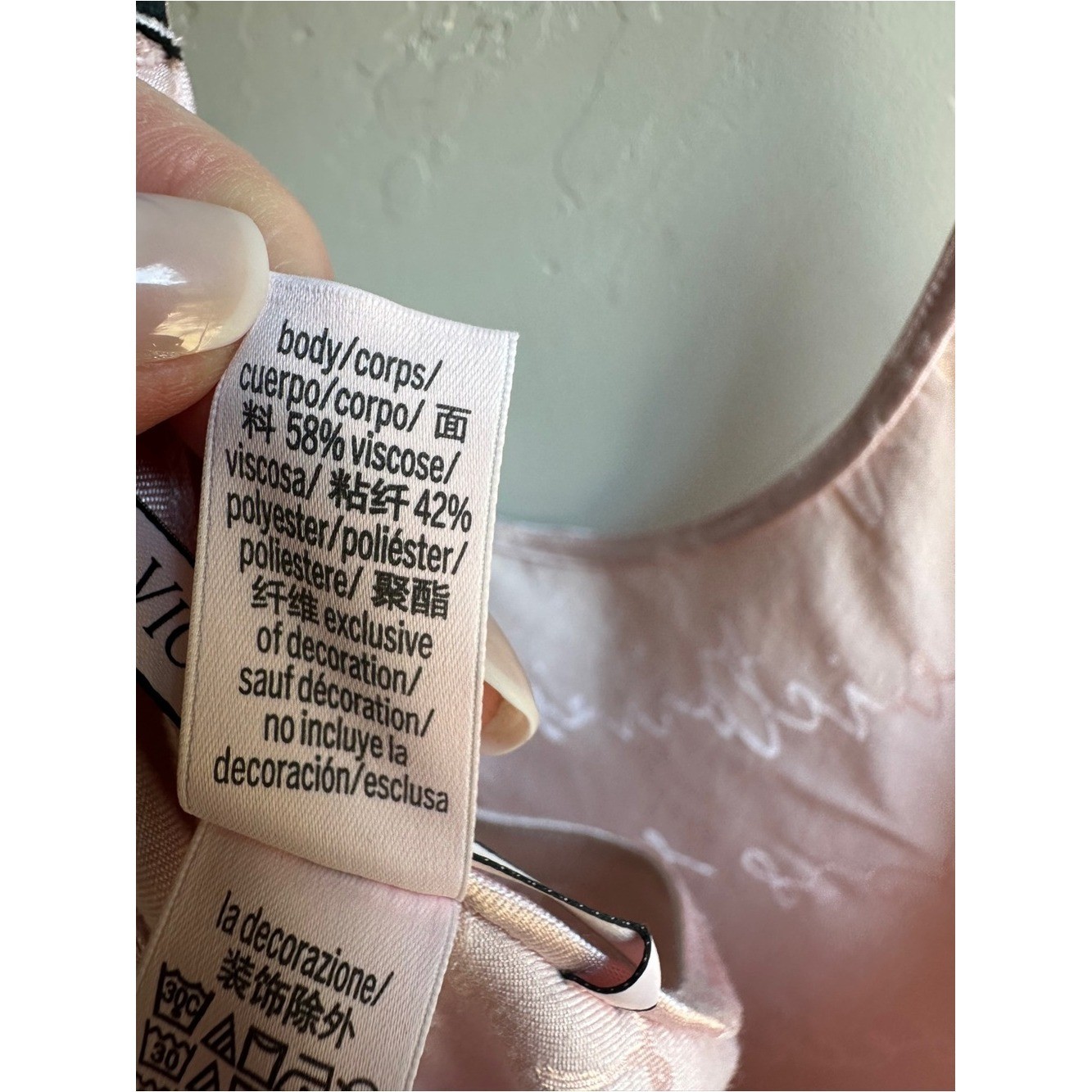 Victoria’s Secret Pink Satin Script Cami Coquette Balletcore Loungewear Tank L