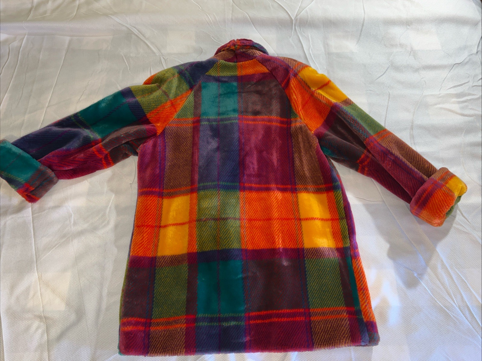 Spiegel Vintage Multi-Color Missy Santa Fe Style Coat Acrylic Boho Aztec SZ XL