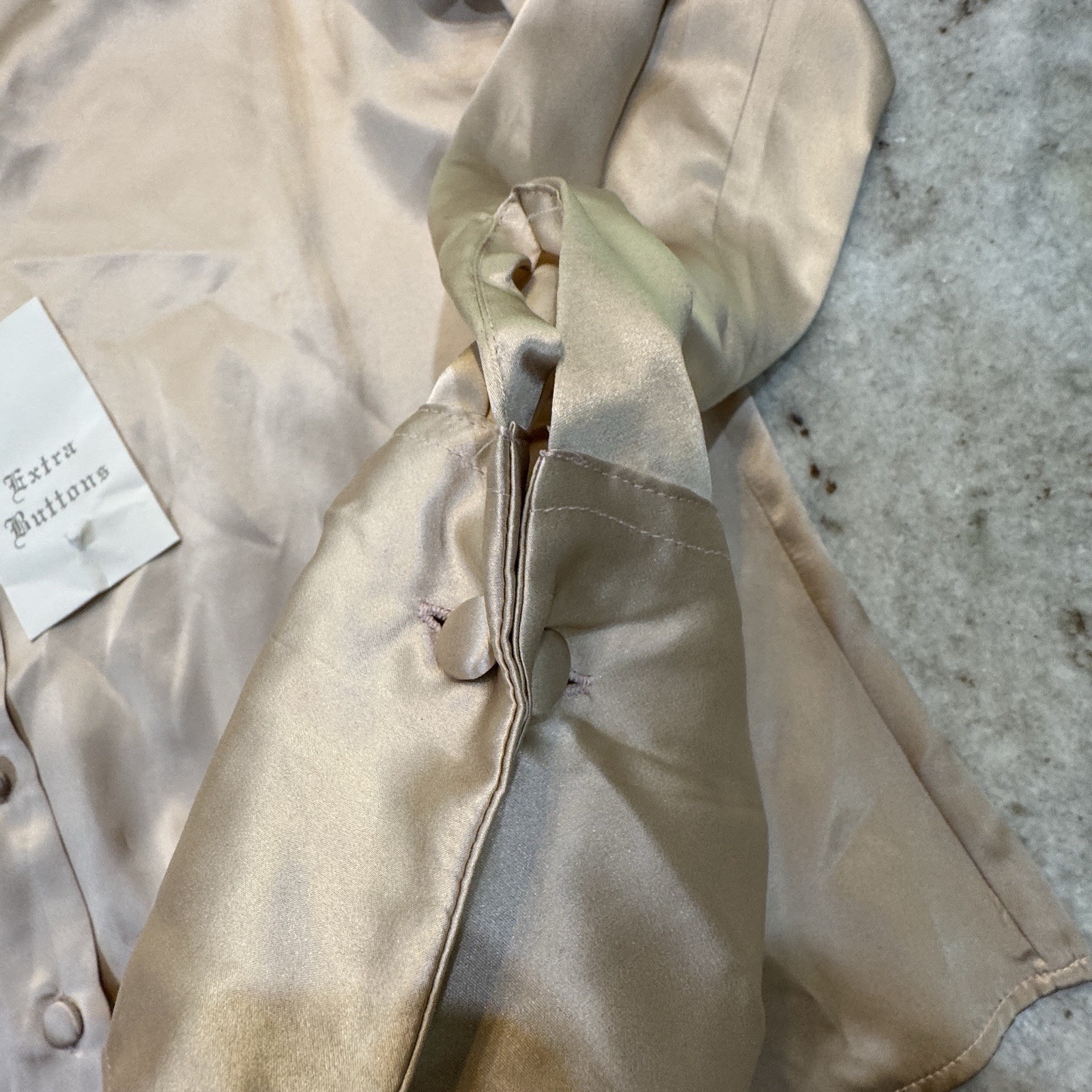 NWT VTG RARE 90s Clifford & Wills CW 100% Silk Blouse Champagne Button Down Sz 6