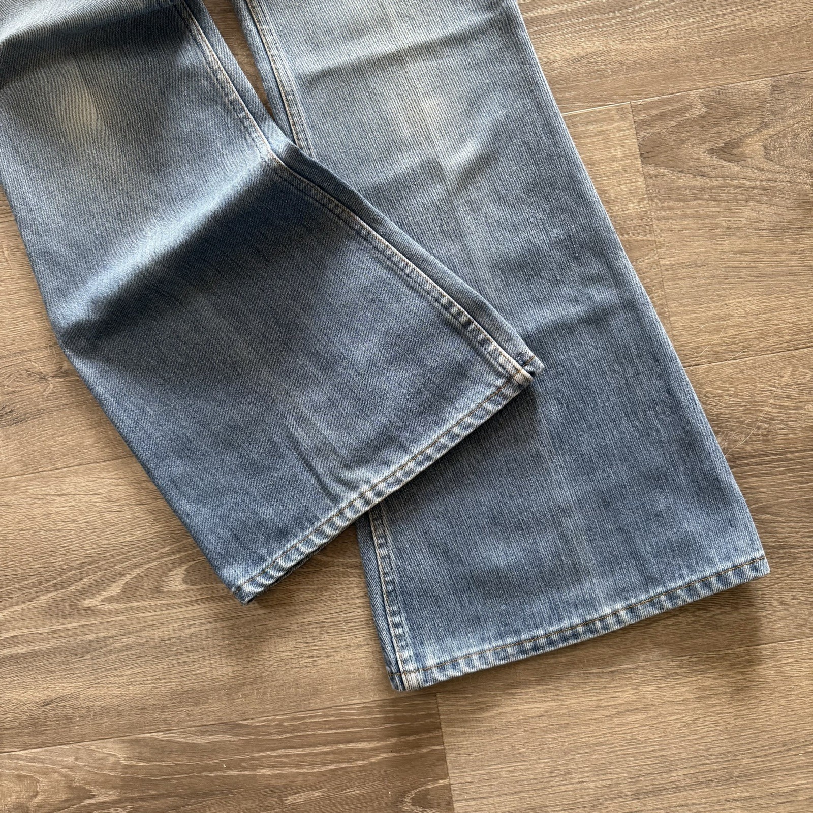 Vintage 70s Plain Pockets JC Penney Flare Bellbottom Jeans 30×31