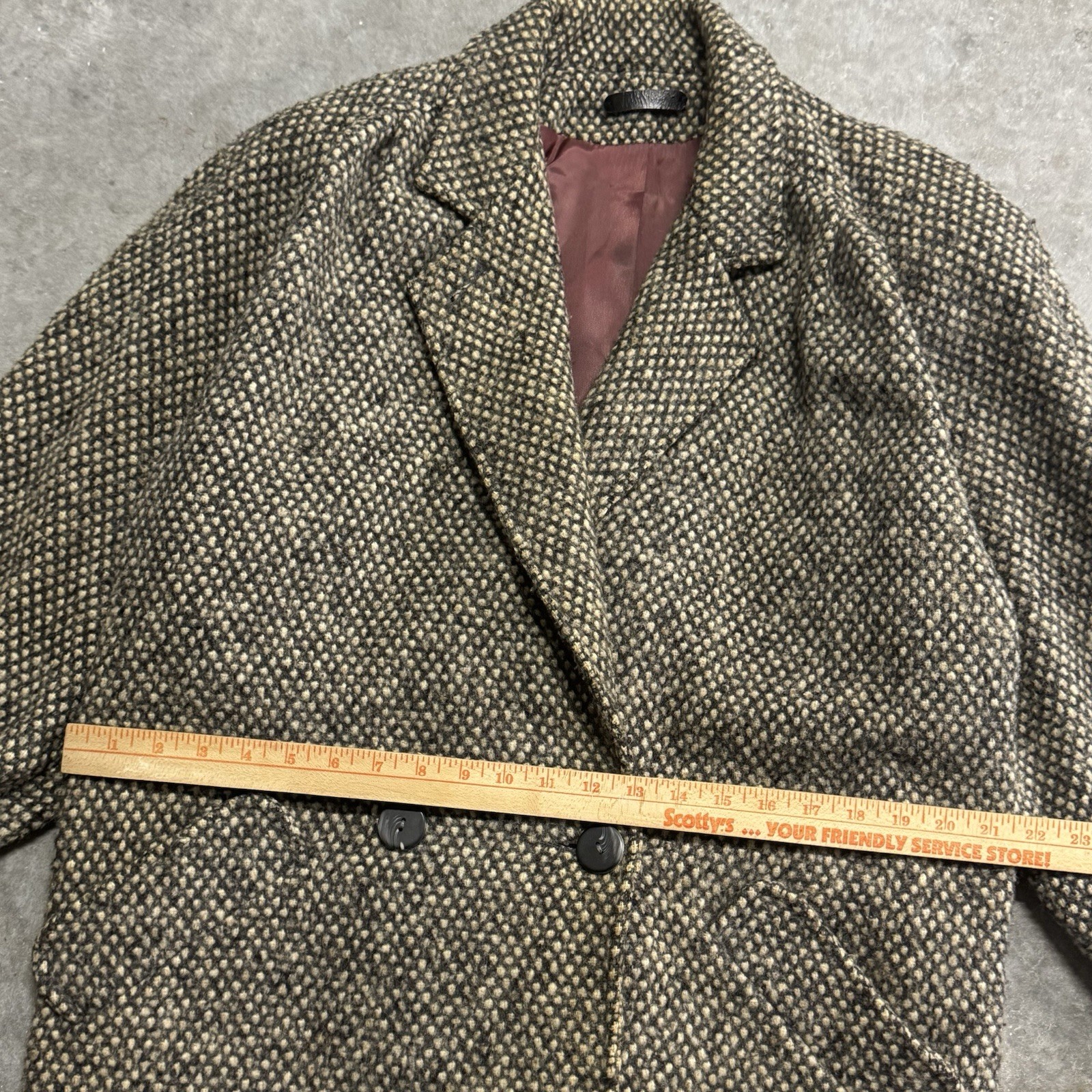 Vintage Donnybrook Union Made Overcoat Balloon Sleeves and Knit Cuffs