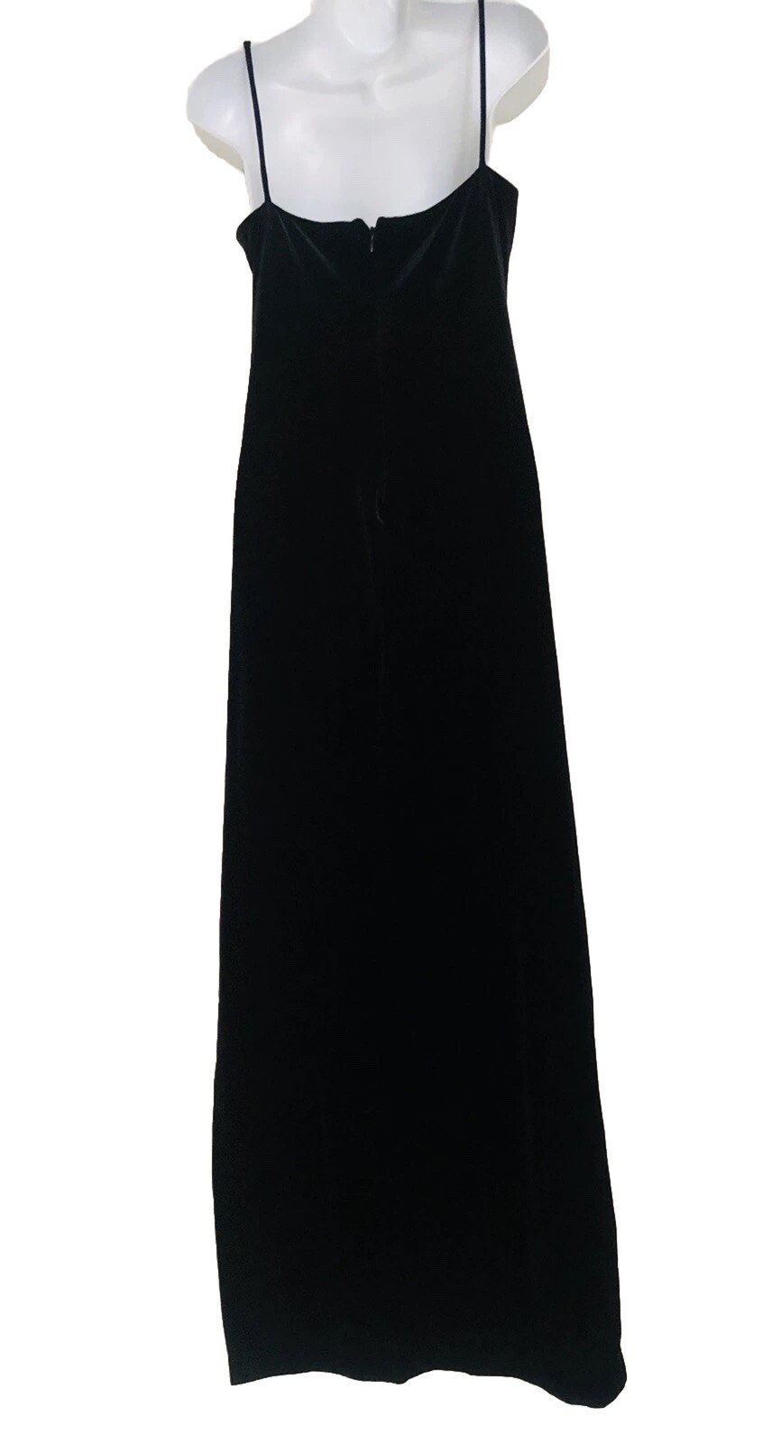 VTG Arianna By Rachel Kaye Velour Black/Silver Embroidered Evening Dress 10