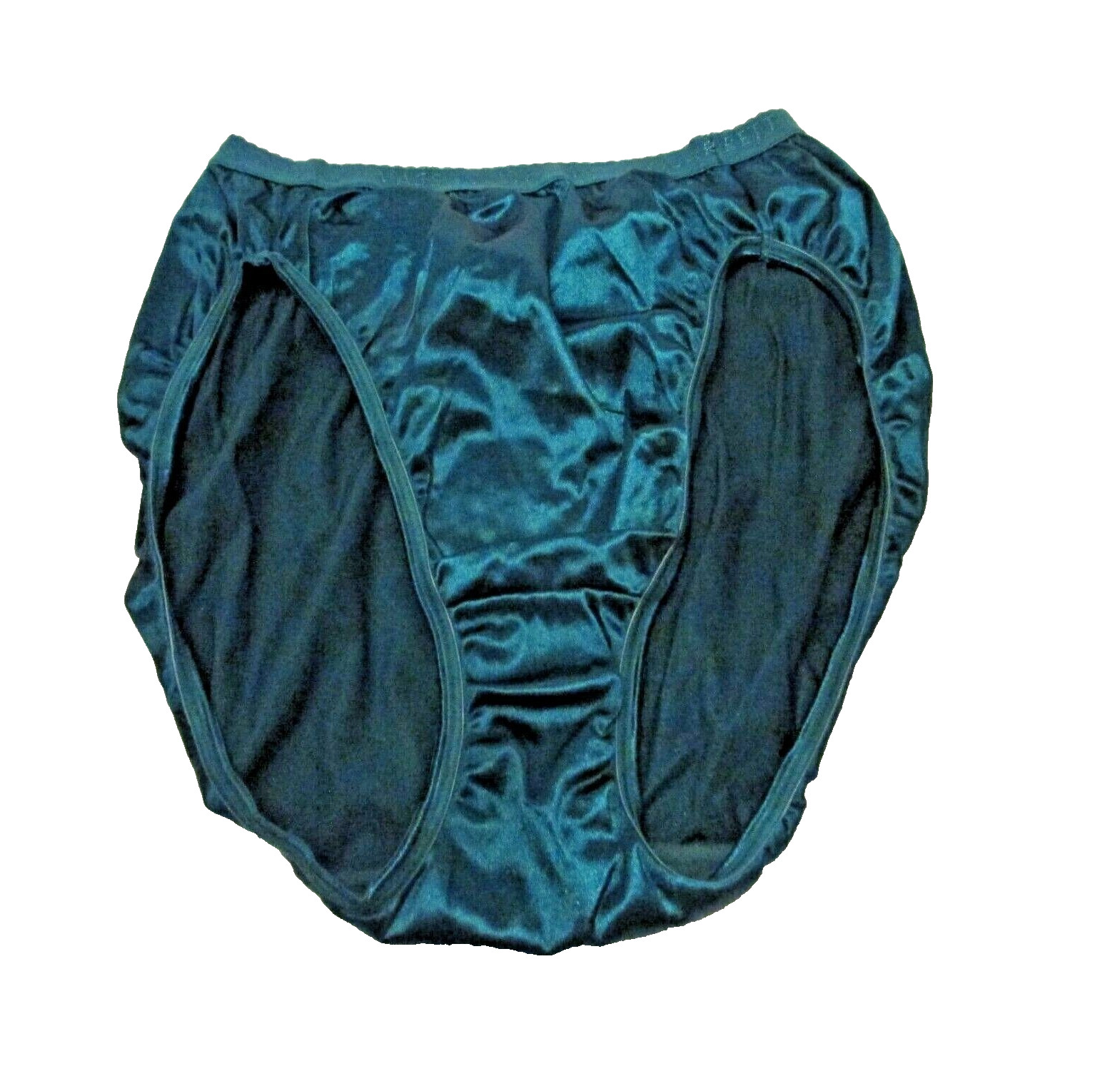 Vassarette Second Skin Satin Wide Thick Signature Waistband Hi Leg Brief Panty 6