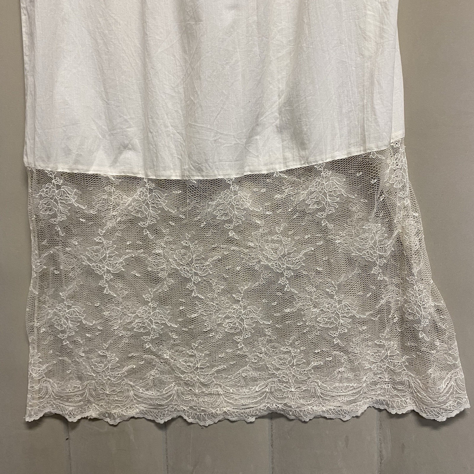 Vintage Eileen West Couture Queen Anne’s Lace Nightgown Slip Dress Small Lacy