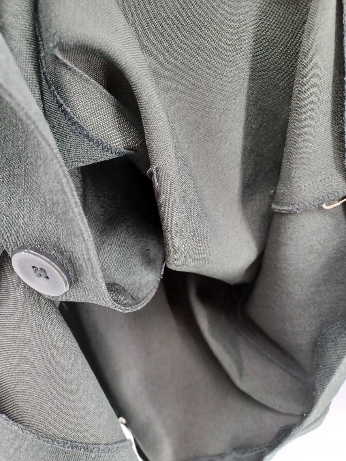 Vintage La Belle Olive Green Blazer cardigan jacket 3 button shoulder pads Women