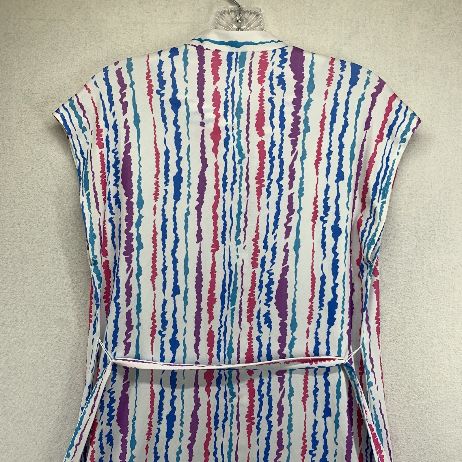 Vintage Petites By Marty Gutmacher USA Polyester Knit Colorful Shift Dress 60s