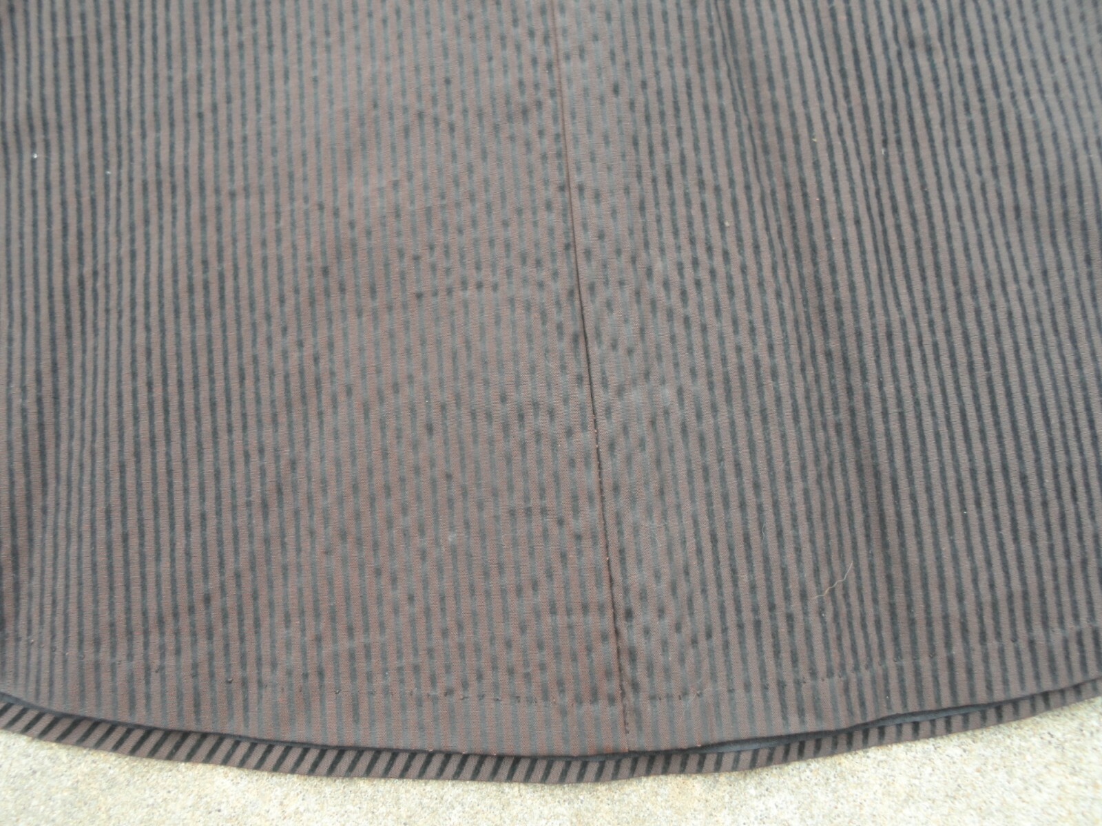 Ilene Ricky Vintage 50’s 40’s full circle skirt black brown XS velvet stripe