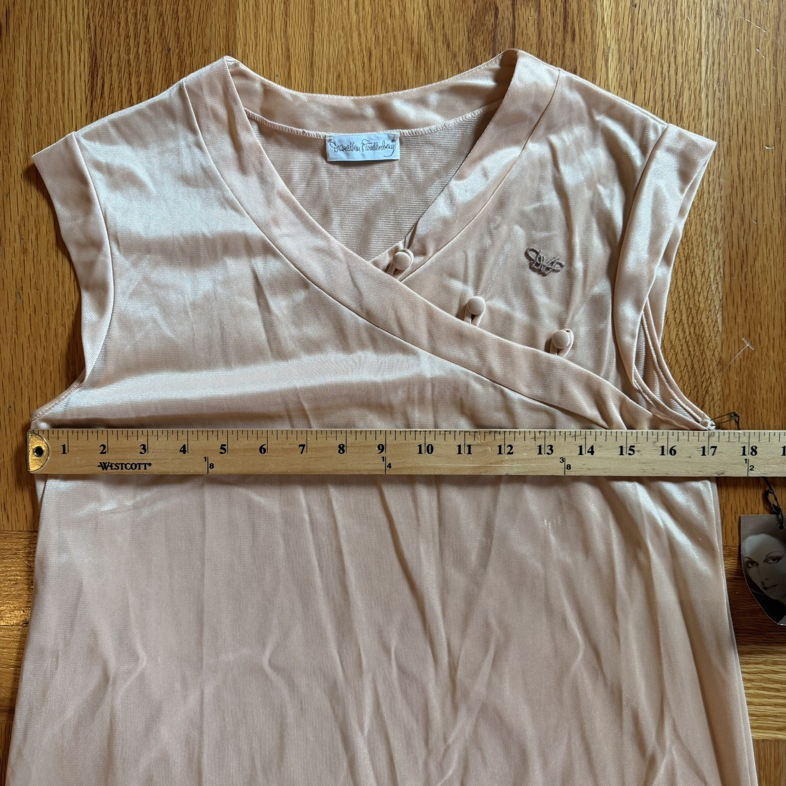 Vintage 70s Diane Von Furstenberg DVF RE-7 Asian Style Long Nightgown Small NWT