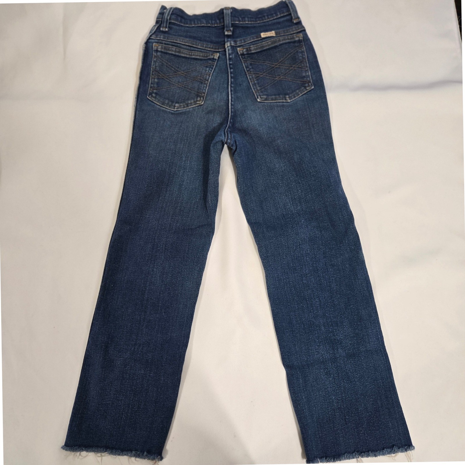 1980s Vintage Dee Cee High Waist Jeans Frayed Hem Straight Leg Denim Retro 00