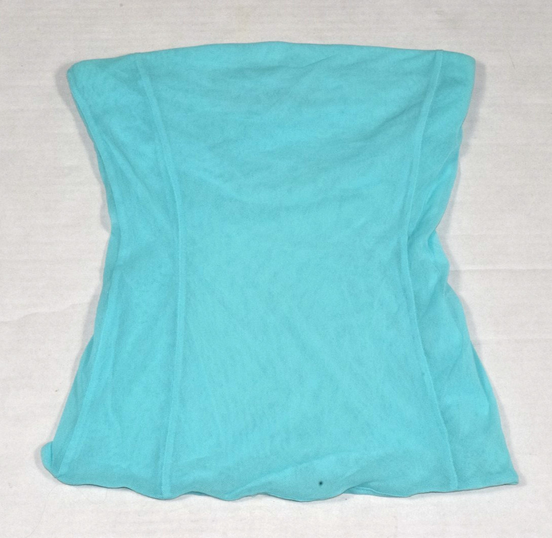 Vintage Womens Strapless Top The Limited Size S 2005 Turquoise Mesh Made USA