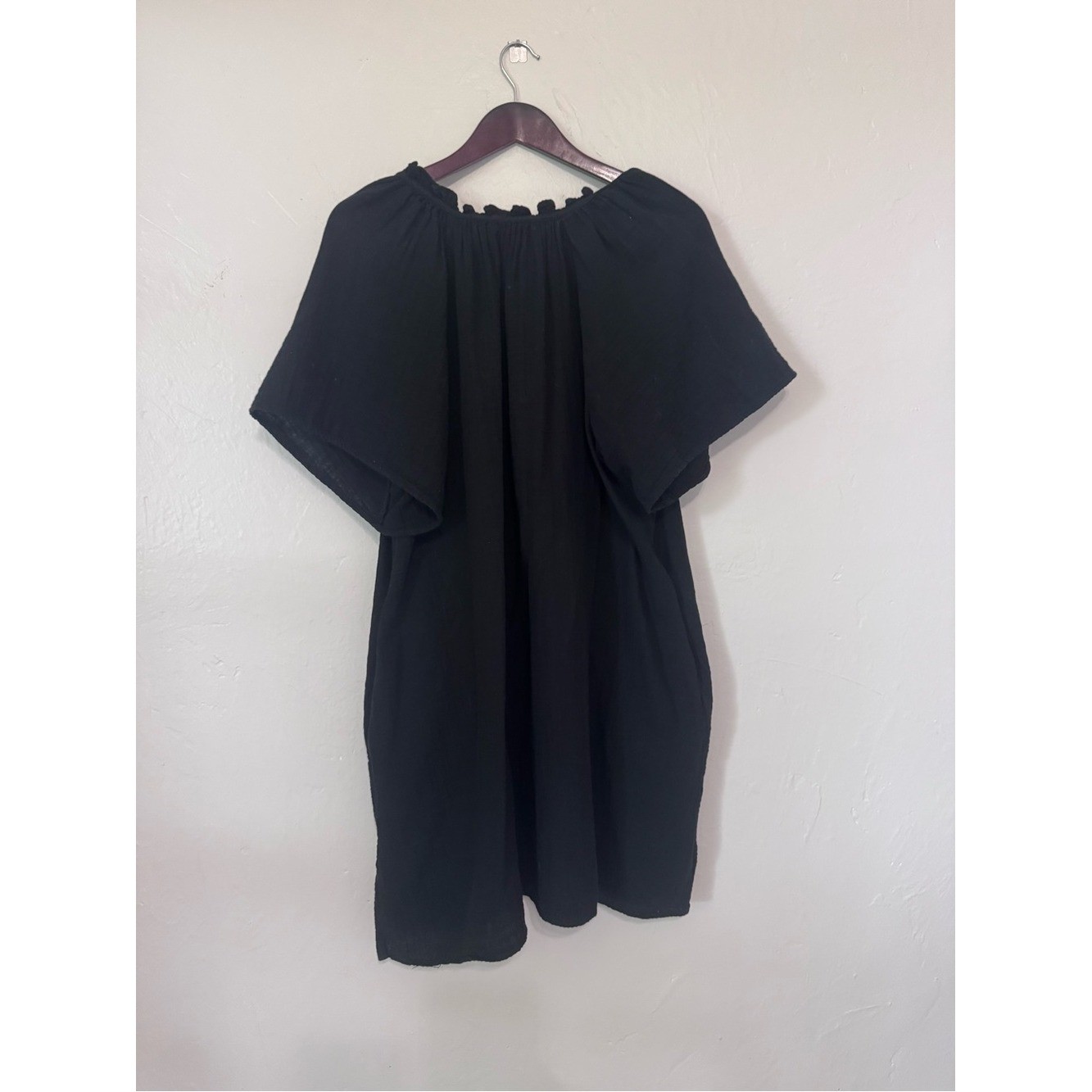 Women’s Black Dress Old Navy Gauzy Lightweight Size XL Boho Cottagecore