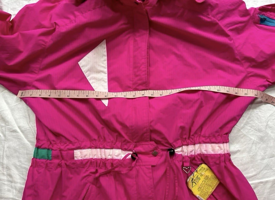 Awesome! VINTAGE Obermeyer Ski Jacket Pink Colorblock 80s Retro Size 10 L/XL