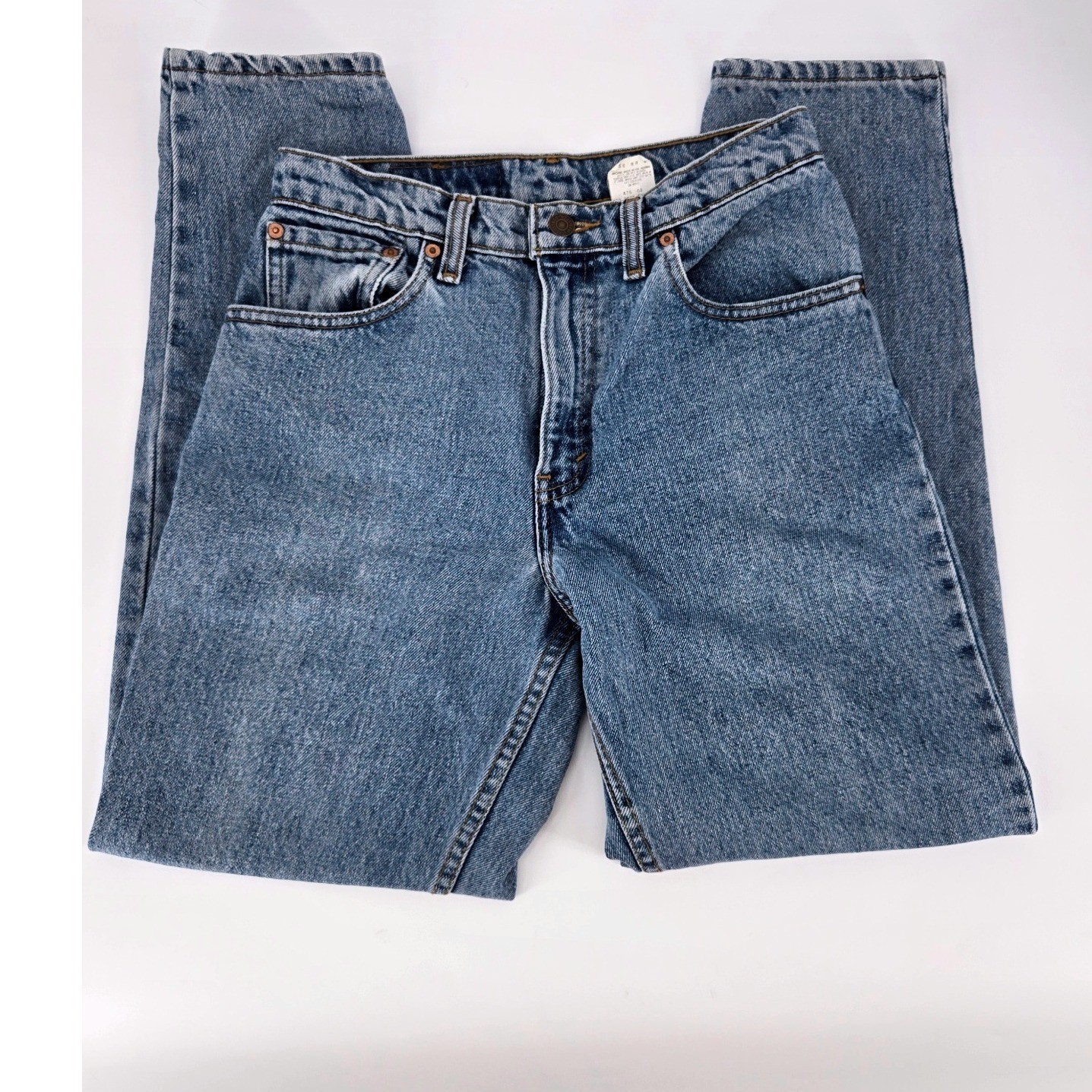 Levis 550 Relaxed Fit Tapered Leg Jeans Light Wash Denim 1996 Grunge Vintage 90s