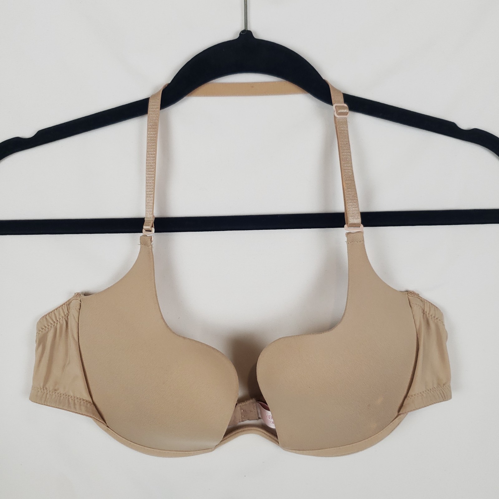 Vintage Victorias Secret Very Sexy Deep Plunge Bra 36C Push-Up Halter Y2K *Stain