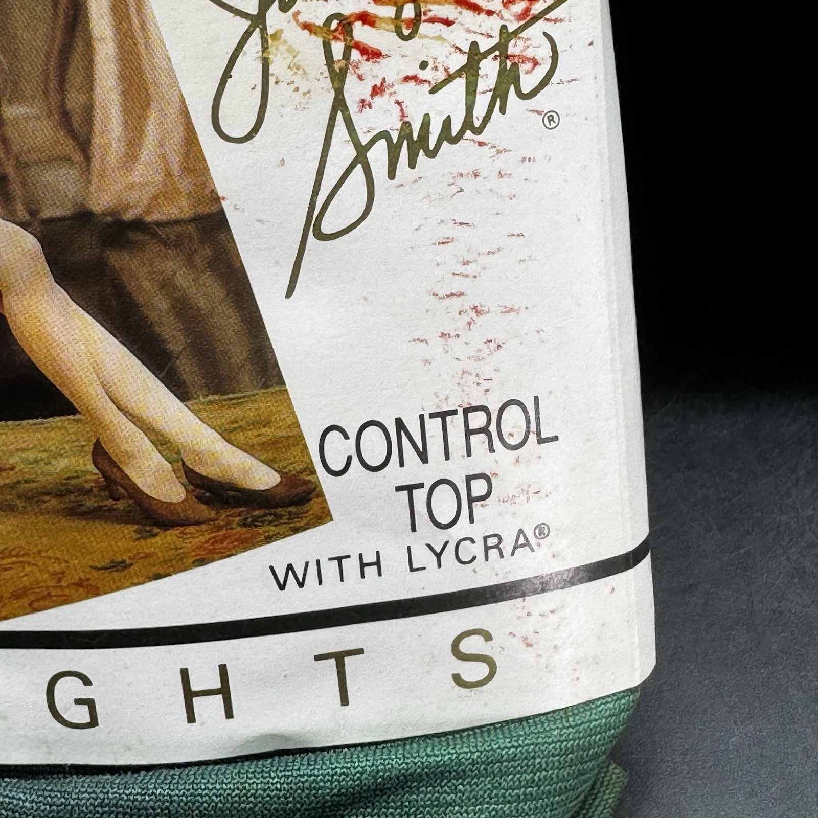 Jaclyn Smith Tights Control Top With Lycra Green Size Med/Tall NEW NOS Vintage