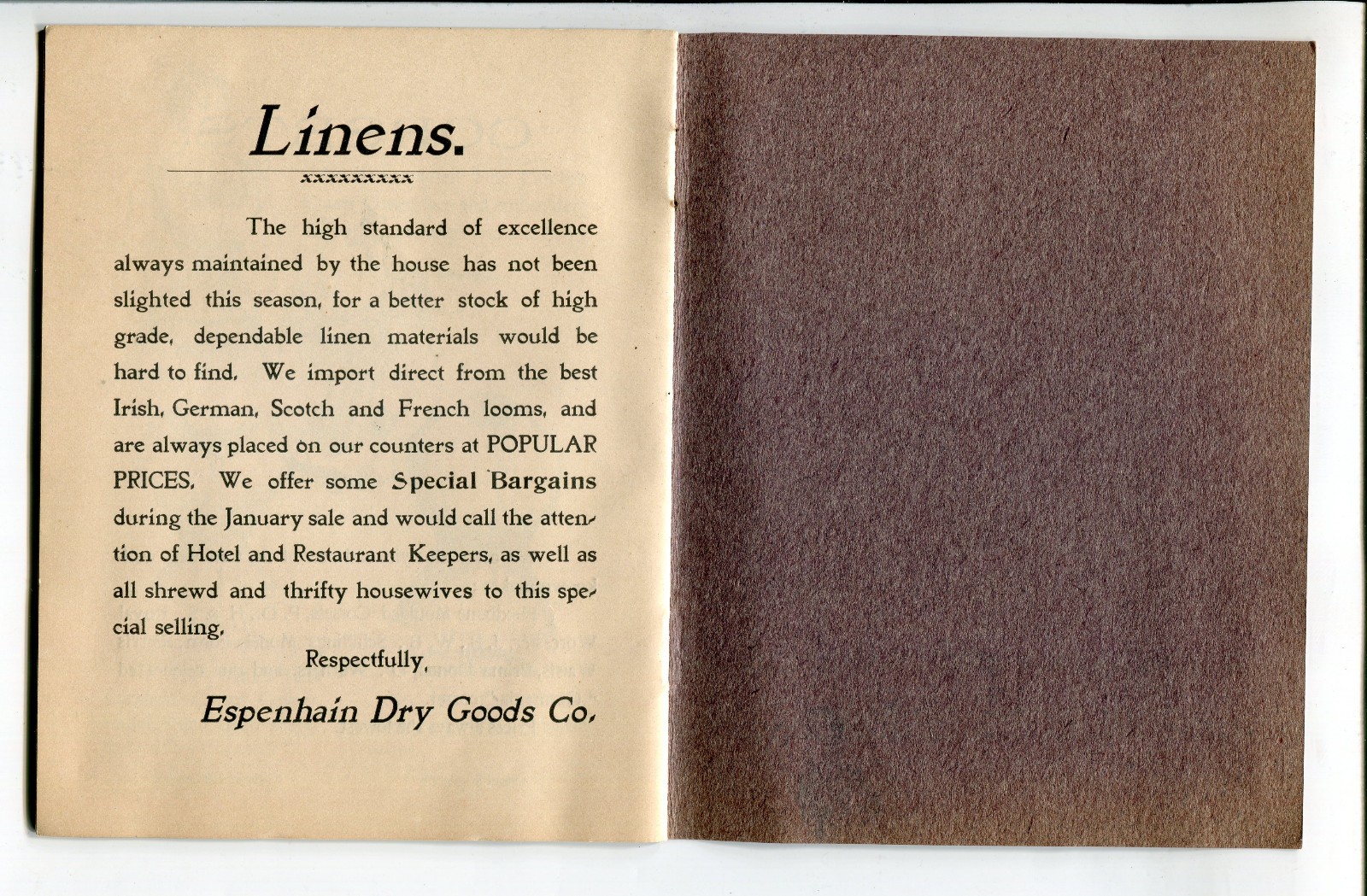 1898 Women’s Undergarments Booklet, Valuable Hints for Ladies Only, Espenhain Co