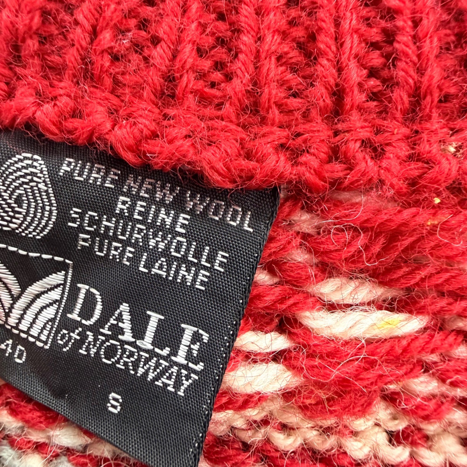 Vintage Dale of Norway NordicFair Isle Pure Wool Cardigan with Metal Clasps S