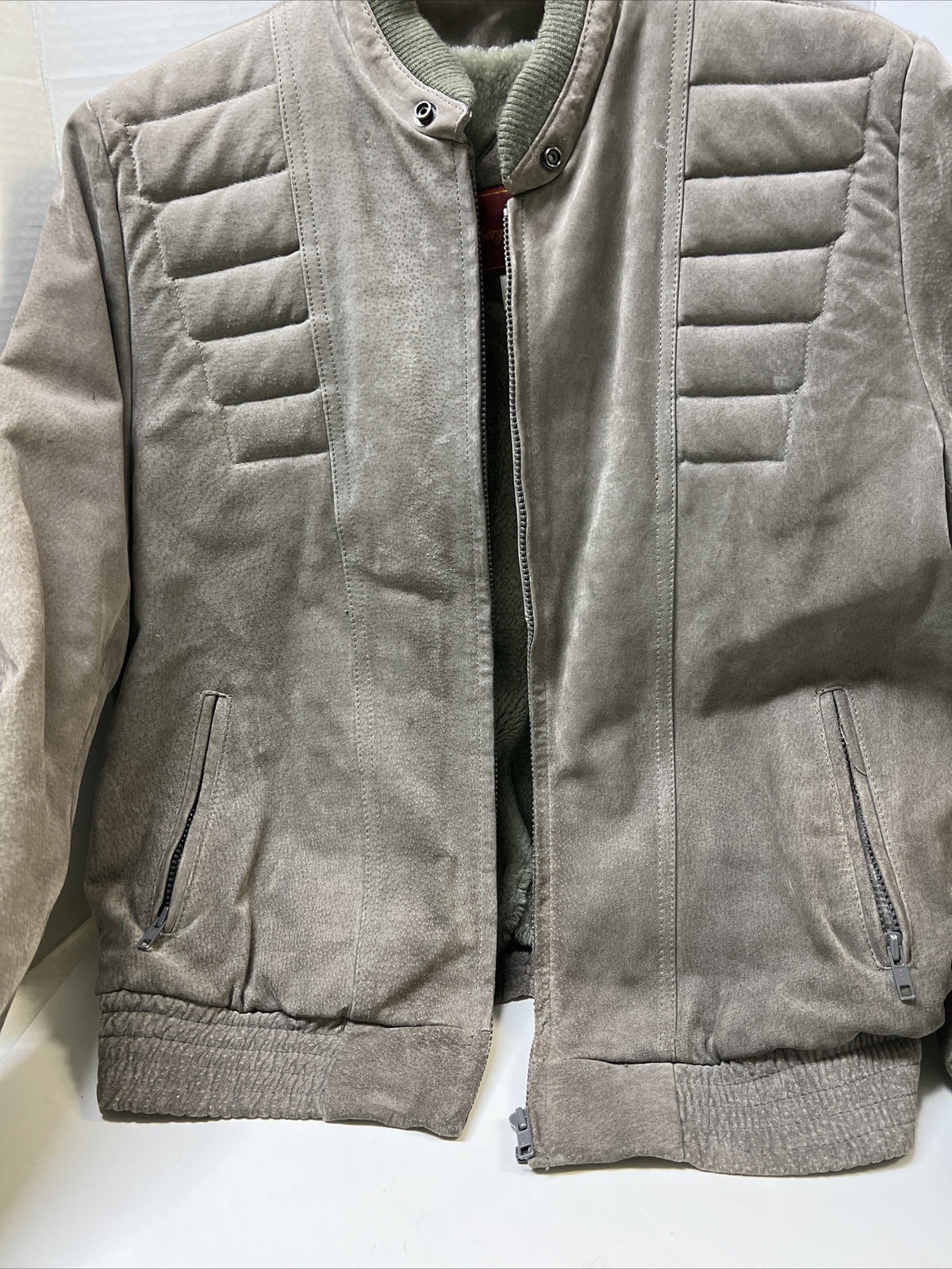 Vintage Sergio Valente leather jacket grey