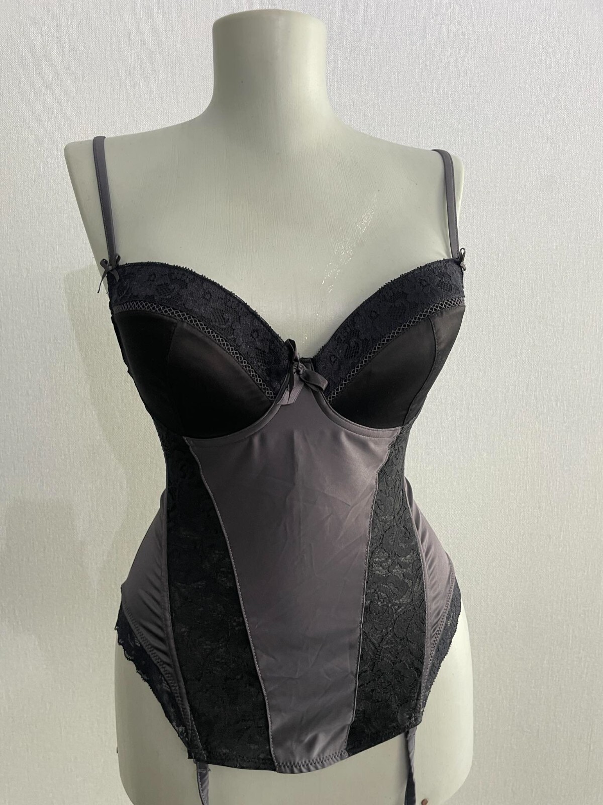 Corset Top Vintage Mesh Cami Rare with Straps Sexy Lingerie Bustier