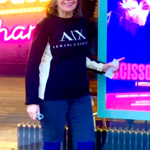 VTG 90s Armani Exchange Lambswool Spell Out LOGO Crew Neck Sweater S/M Hong Kong