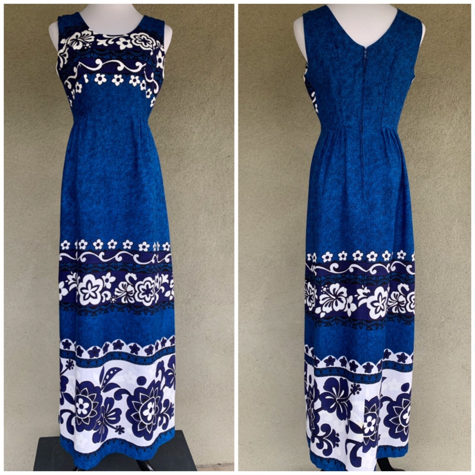 Penney’s Hawaii 70s Vintage Hawaiian Barkcloth Muumuu Dress