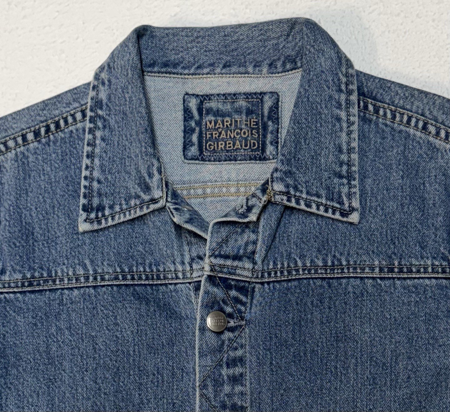 Vintage 90s Marithe Francois Girbaud Jean Denim Trucker Jacket Sz M Chest 39 EUC
