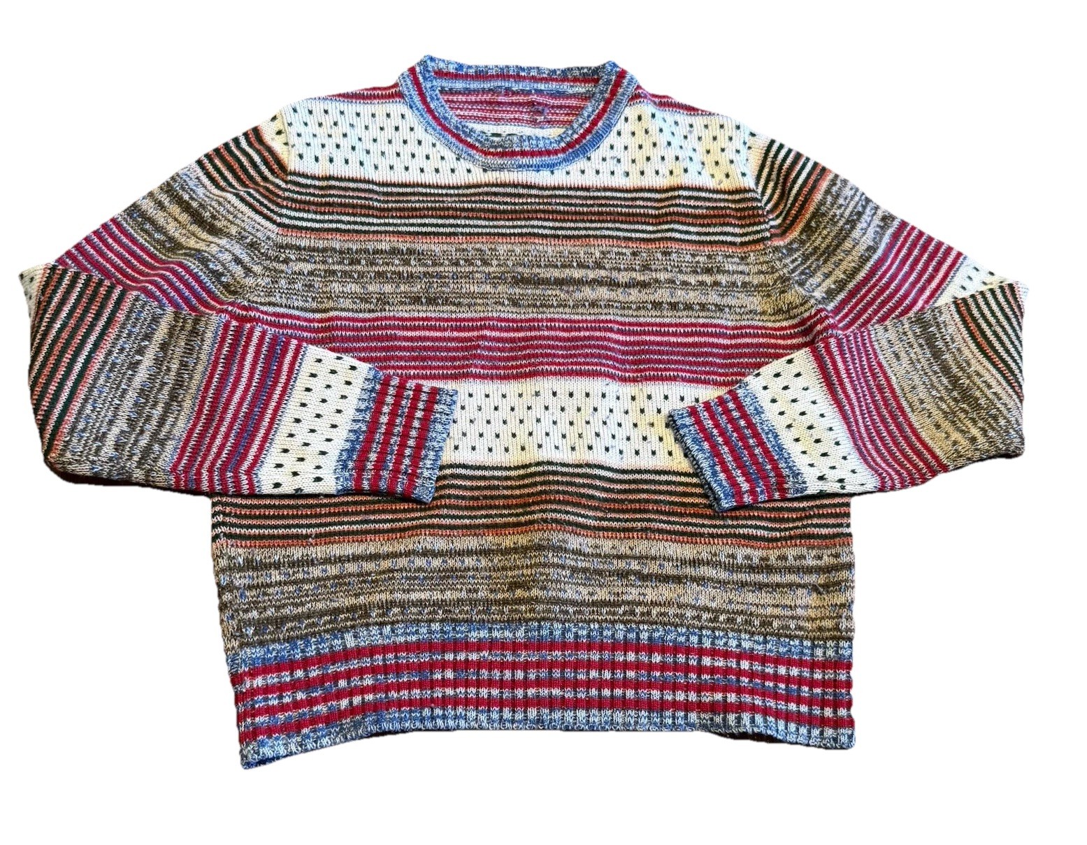Vintage 60s 70s Kmart Stripe Knit Sweater (Measurements Pictured)