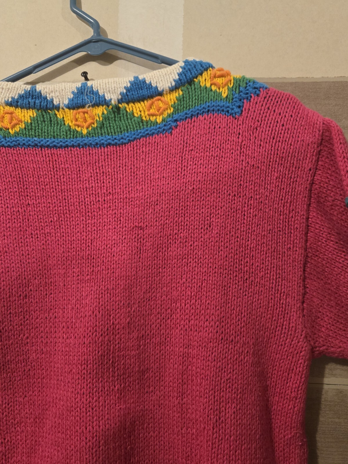 Vtg 1990 The Eagle’s Eye Pullover Sweater Shirt Aztec Woman’s Sz Small Hand Knit