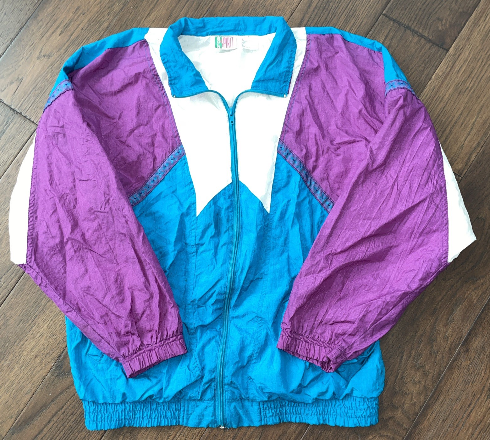 Vintage Bold Spirit Track Warmup Windbreak Jacket Womens Size M
