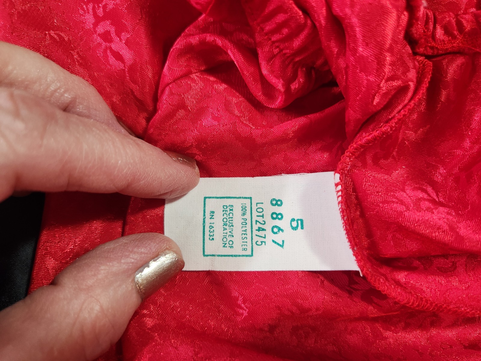 VTG PINEHURST LINGERIE RED SILKY POLY LACE LEG TAP PANTY FLORAL SZ 5 EXC