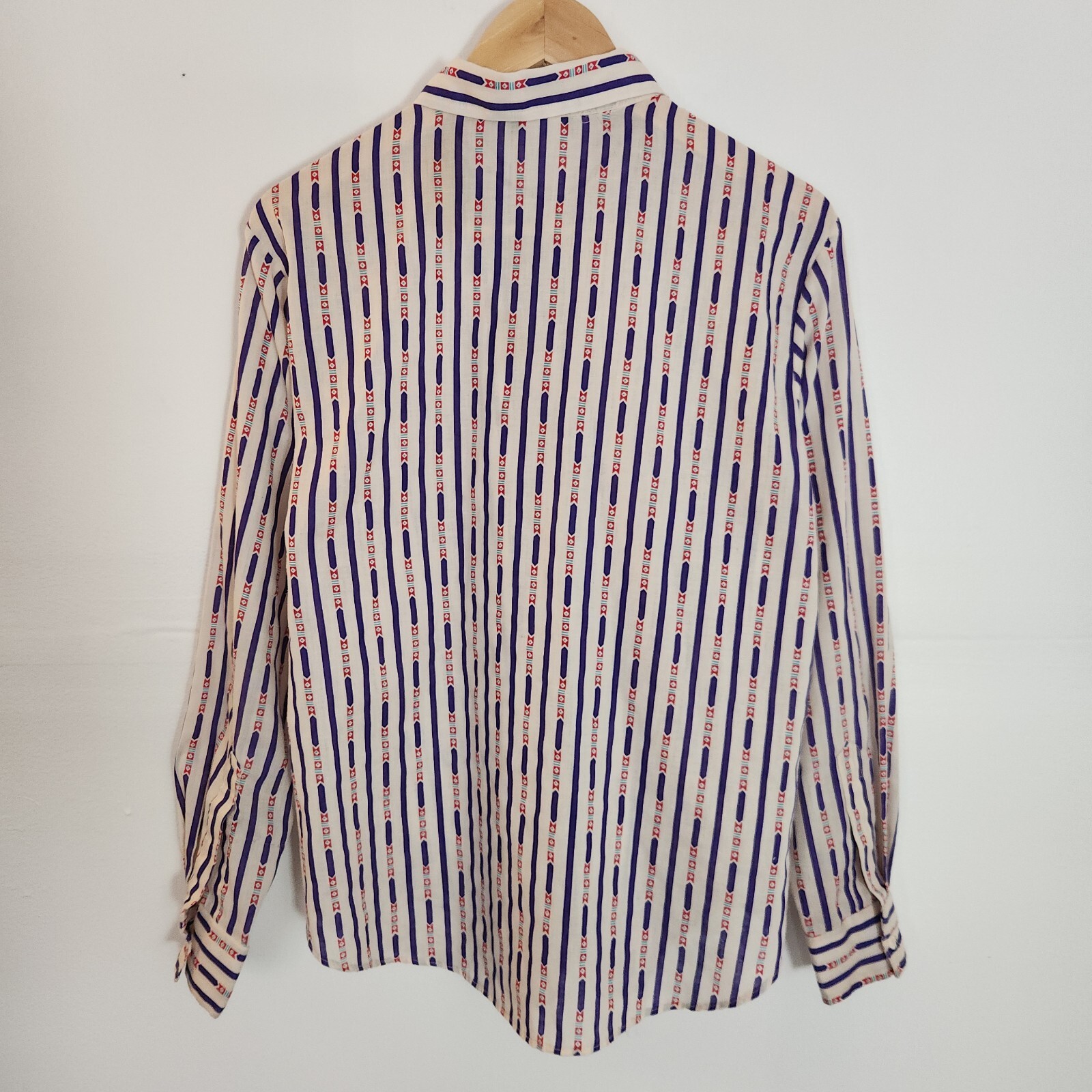 Vintage Oak Hill Striped Button-Up Shirt 80’s USA Long Sleeve Women’s Medium