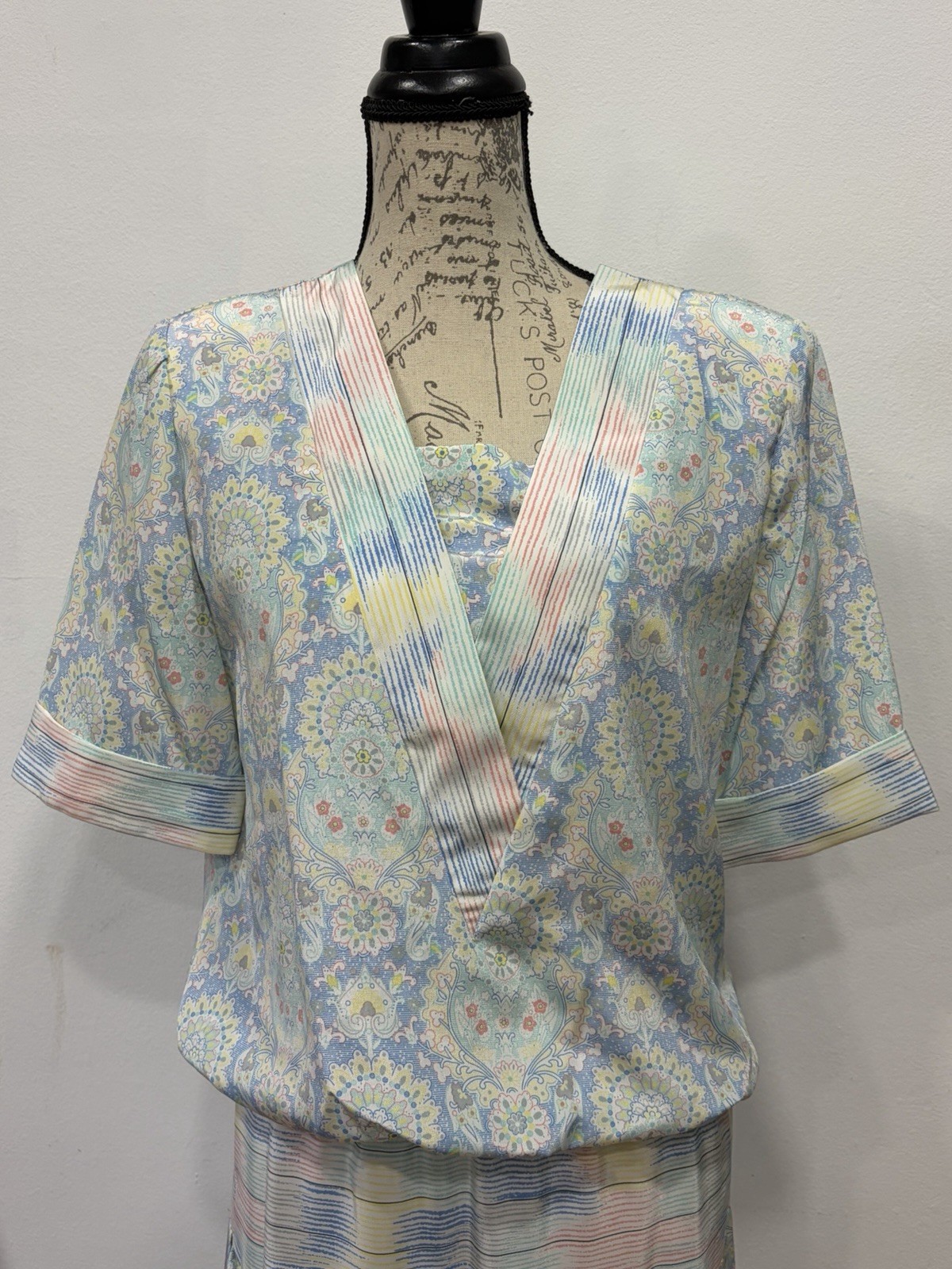 Mindy Malone Pastel Romantic Bohemian Dress Vintage Small