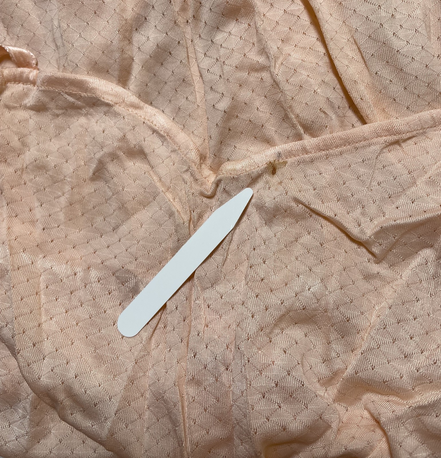 Antique Peachy Pink Pointelle Mini Full Slip S M Lightweight Best & Co Spot