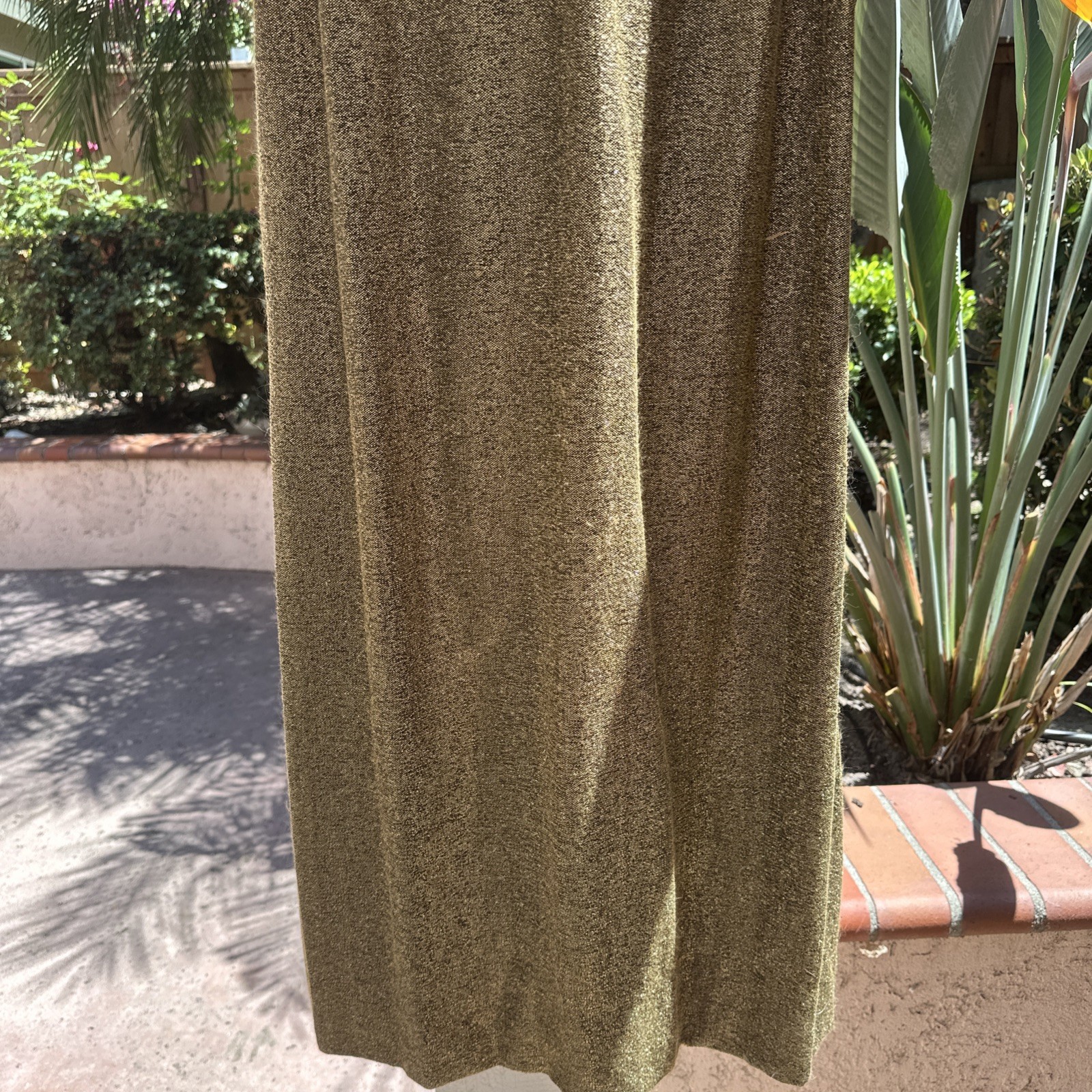 Vintage Saks Fifth Avenue Gold Evening Dress With Brown Mink Cuffs Cameo Brand