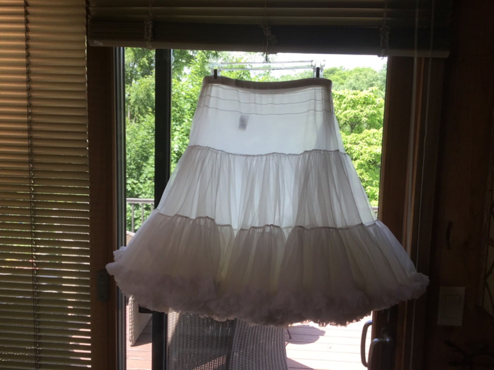 Vtg Malco Modes Petticoat L White Square Dance Rockabilly Retro Pin Up Crinoline