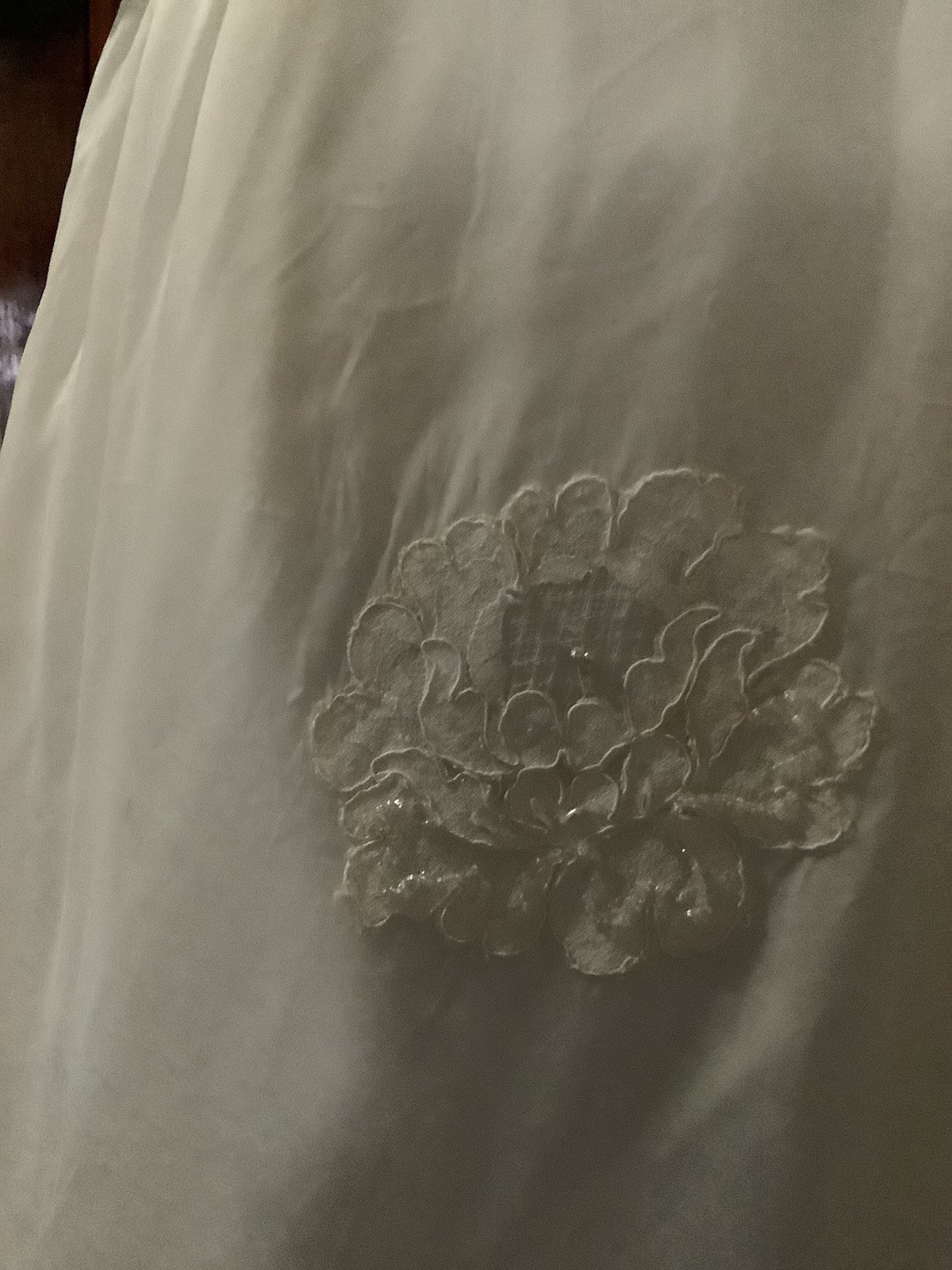 Vintage 1950’s early 60’s Wedding Gown Dress Lace Sequins Pearls 34-28-46