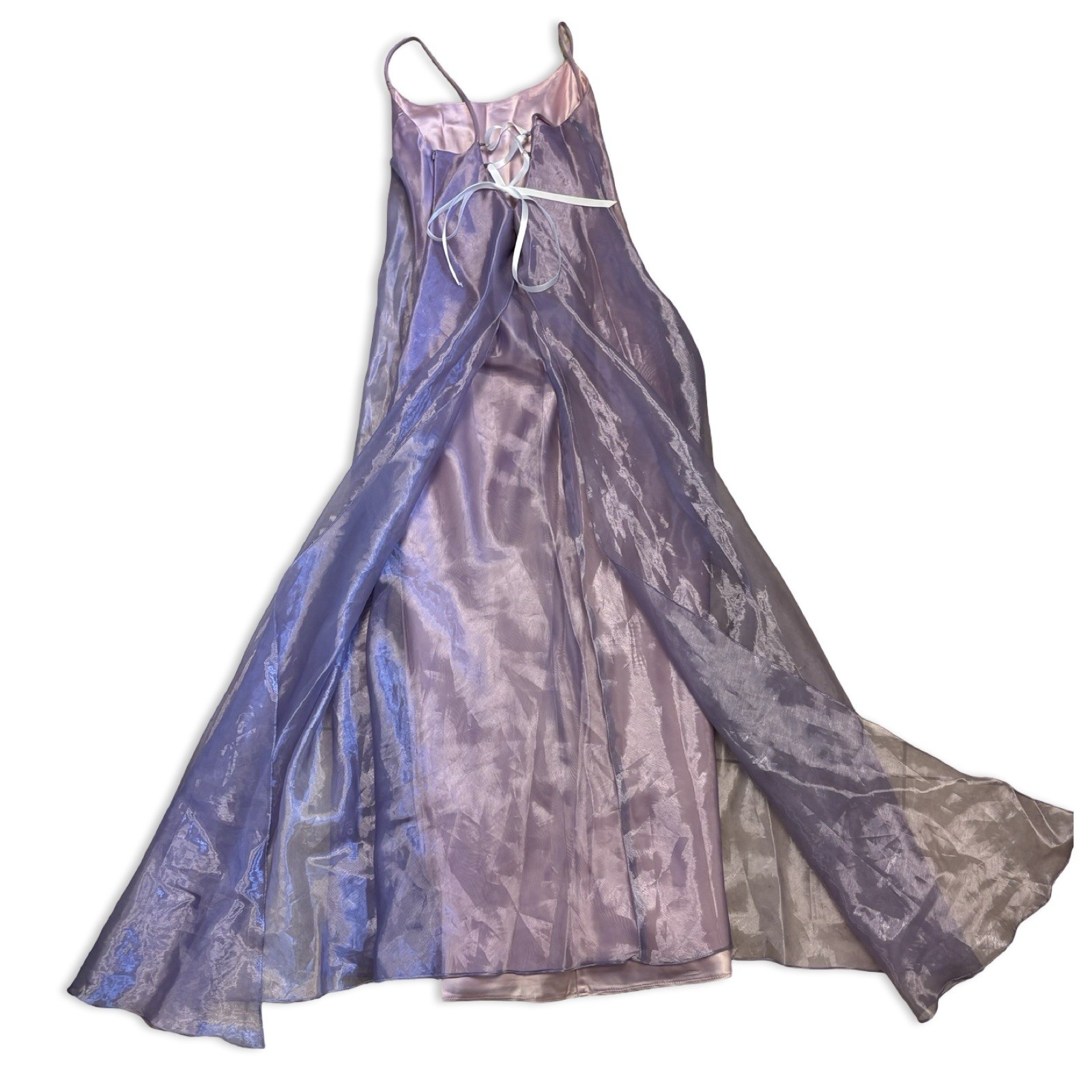 1990s Scott McClintock Lavender Shimmery Fairy Formal Gown