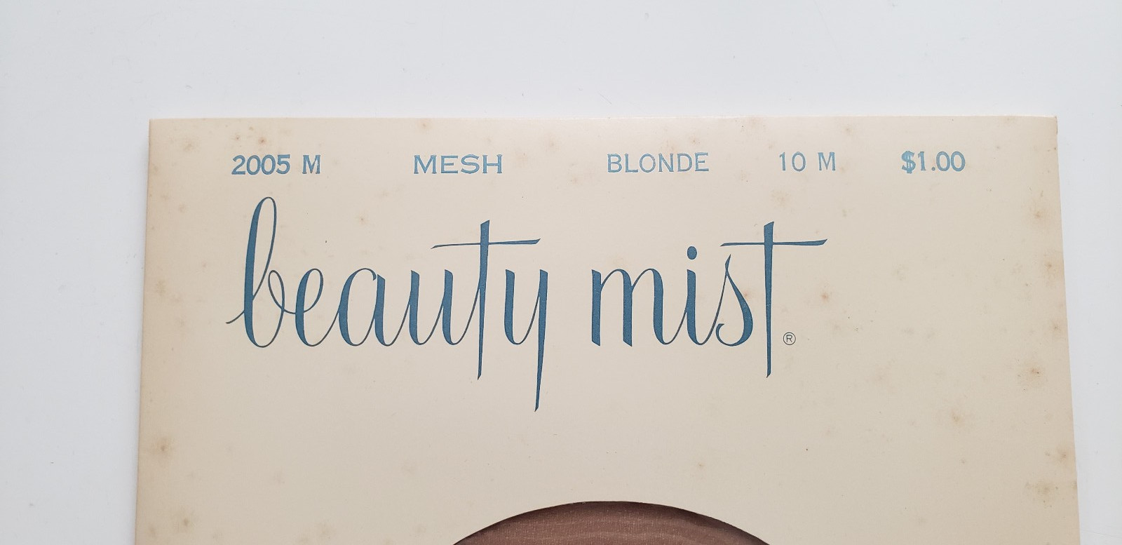 Vintage Beauty Mist Stockings Size 10M Seamless Blonde 60s 70s