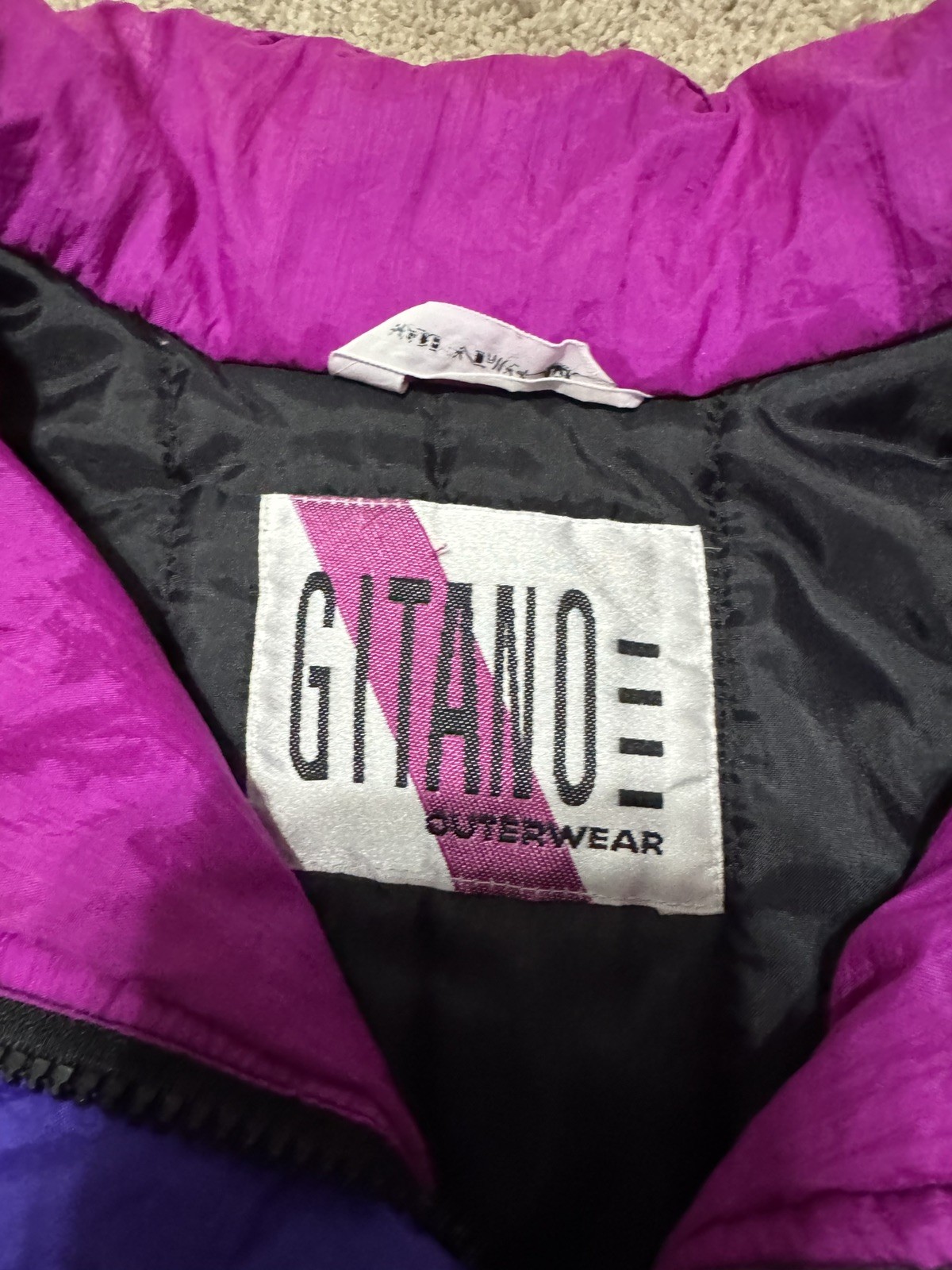 80’s Vtg GITANO Colorblock Hip-Hop RAVE Ski Parka Jacket Coat Size Medium
