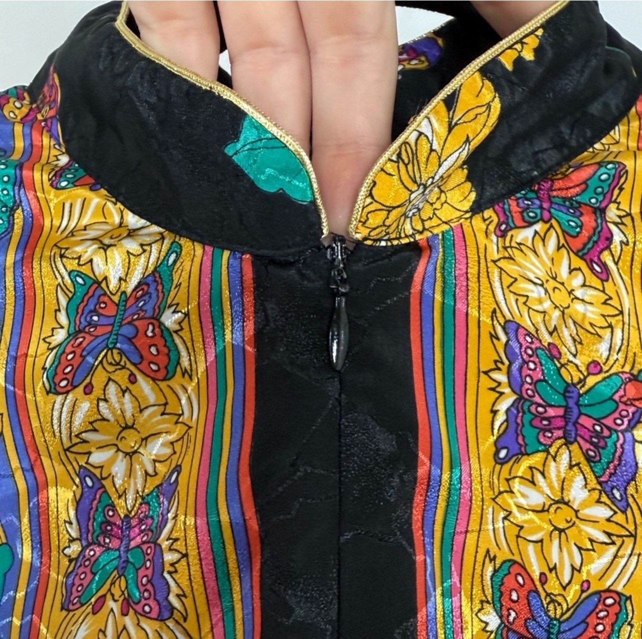 Rare Vintage 80s Ruth Norman SAKS FIFTH AVENUE CAFTAN MAXI DRESS MUMU USA MADE