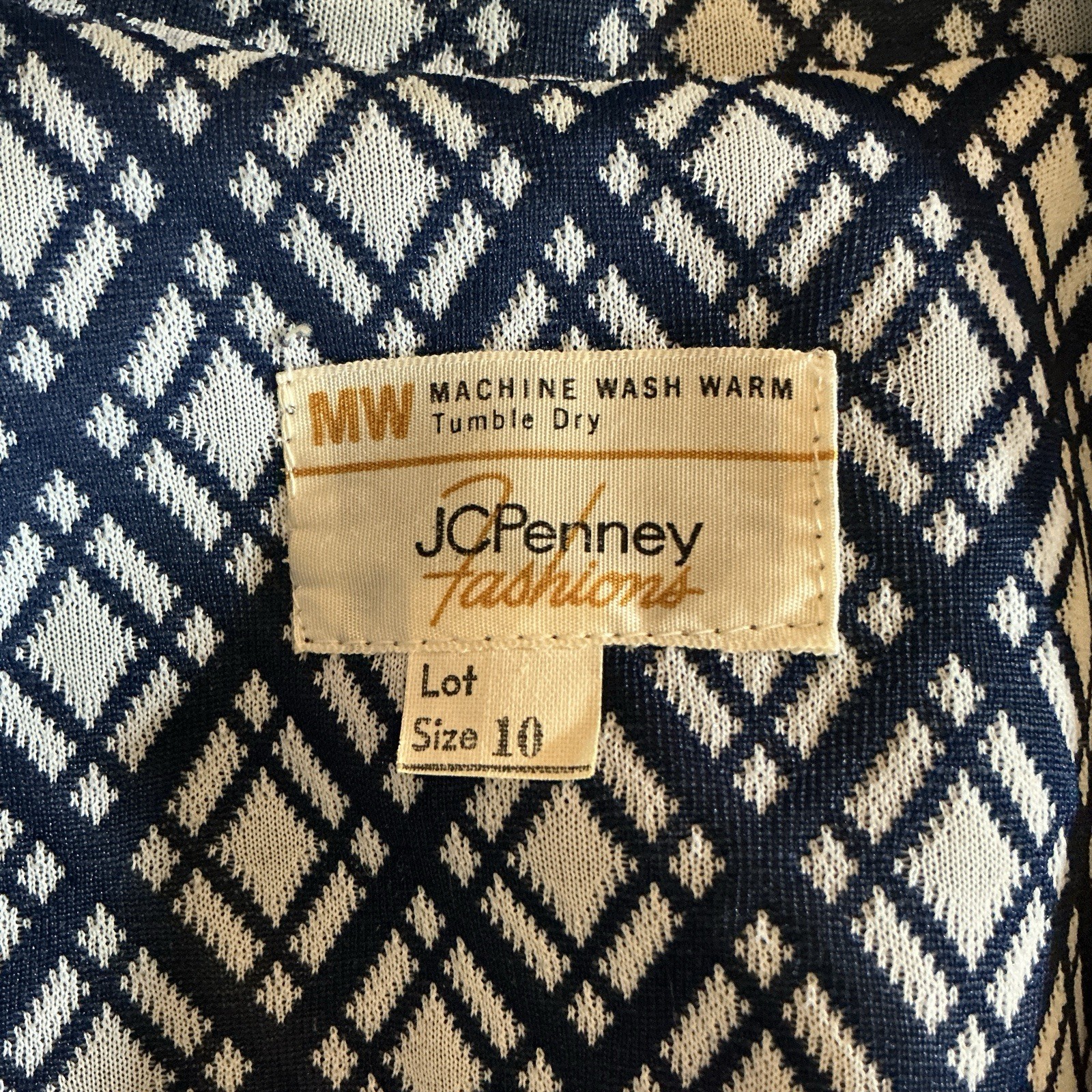 Vintage JCPenney Fashions 2-Pc Set Plaid Jacket & Navy Vest Dress Size 10 #63F4