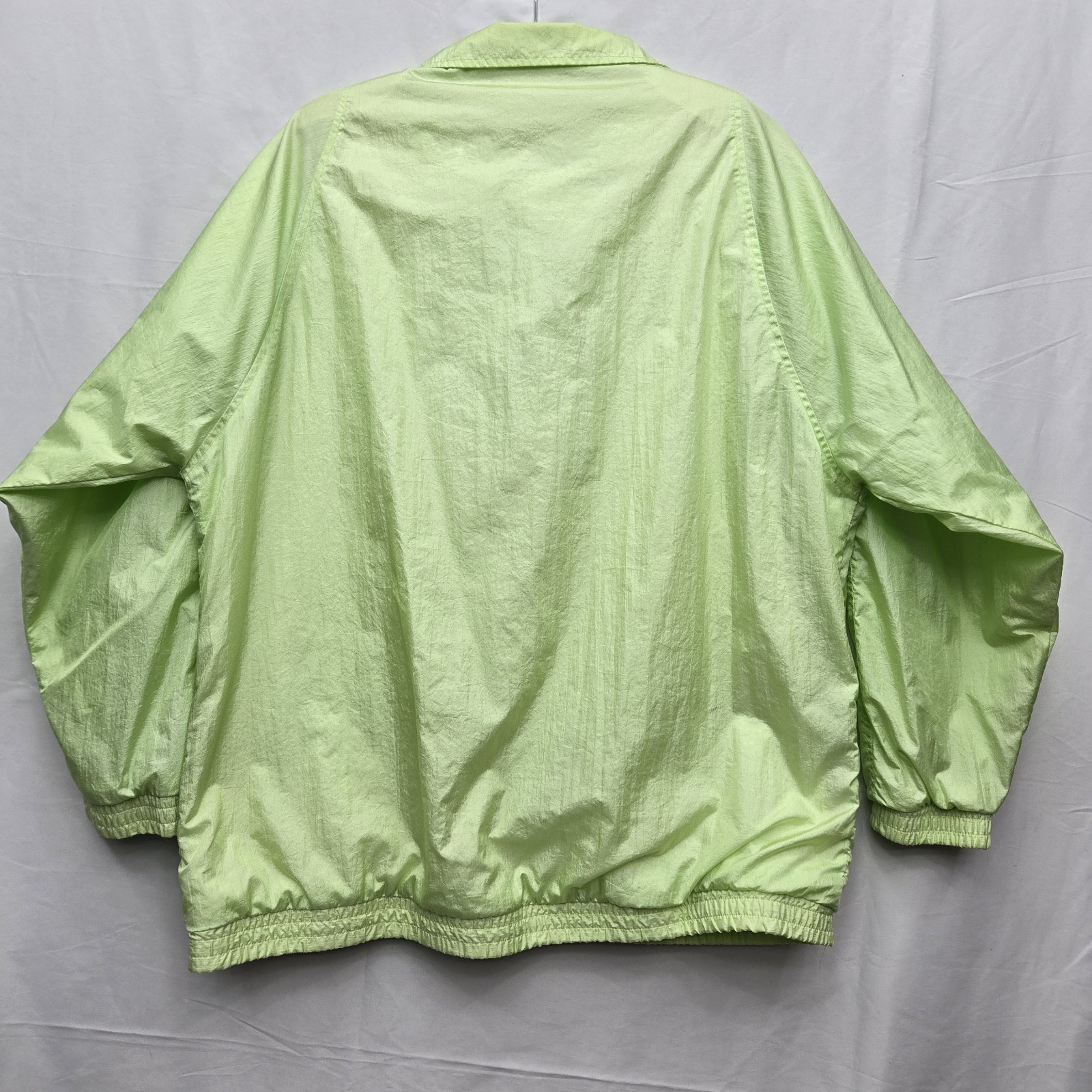 Vintage Tudor Court Neon Lime Green Windbreaker Jacket XL